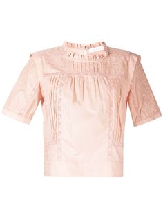 See by Chloé поплиновая рубашка с вышивкой