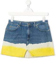 Dondup Kids джинсовая юбка в стиле колор-блок