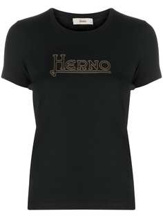 Herno футболка с вышитым логотипом