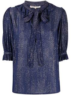 Yves Saint Laurent Pre-Owned блузка 1970-х годов с эффектом металлик