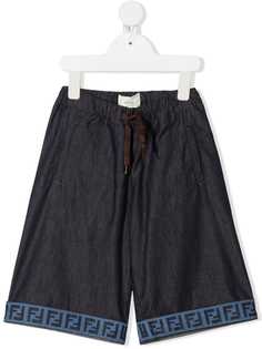 Fendi Kids шорты с логотипом