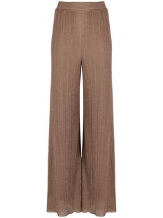 M Missoni брюки прямого кроя с эффектом металлик