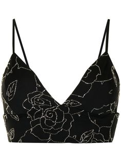 Fleur Du Mal топ с вышивкой бисером