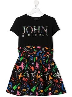 John Richmond Junior платье с принтом