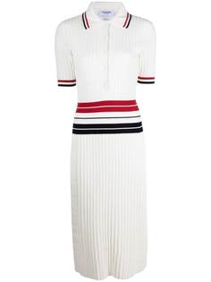 Thom Browne платье поло с полосками RWB