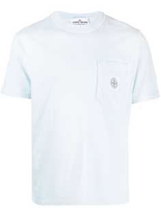 Stone Island футболка с карманом и логотипом
