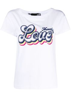 Love Moschino футболка с вышитым логотипом