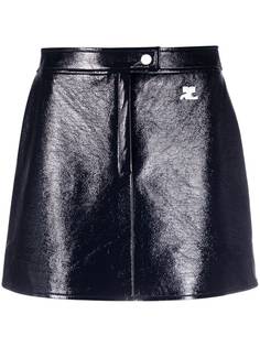 Courrèges юбка мини с вышитым логотипом