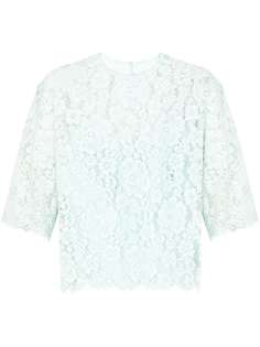 Dolce & Gabbana полупрозрачная блузка с вышивкой