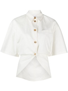 AMBUSH рубашка с асимметричным подолом и укороченными рукавами