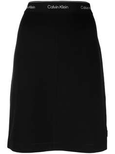 Calvin Klein юбка с логотипом на поясе