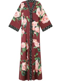 Dolce & Gabbana длинное платье с цветочным принтом