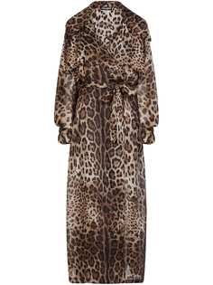 Dolce & Gabbana тренч с леопардовым принтом