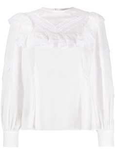SANDRO блузка с кружевными вставками