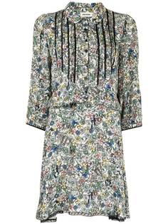 Zadig&Voltaire платье Raspail с жатым эффектом и цветочным принтом
