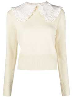 Sandro Paris трикотажный джемпер со съемным воротником