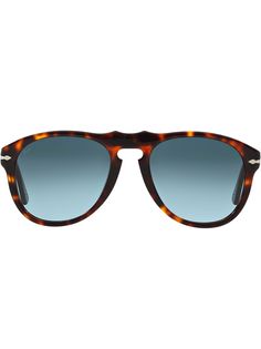 Persol солнцезащитные очки в круглой черепаховой оправе