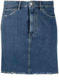 3x1 джинсовая юбка с необработанными краями