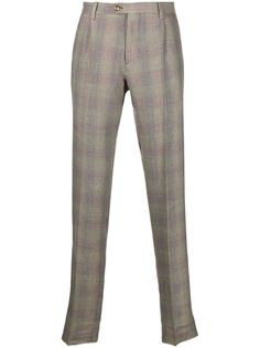 ETRO зауженные брюки в ломаную клетку