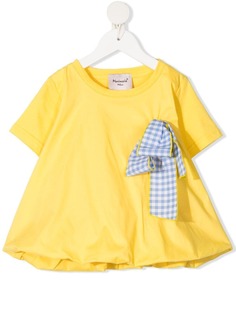 Mariuccia Milano Kids блузка с клетчатым бантом