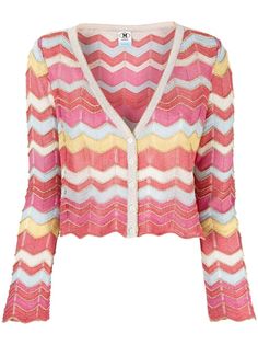M Missoni укороченный кардиган с узором зигзаг