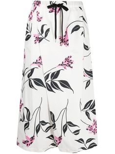 Marni укороченные брюки Leopard с цветочным принтом