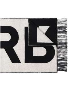 Burberry кашемировый шарф с логотипом вязки интарсия