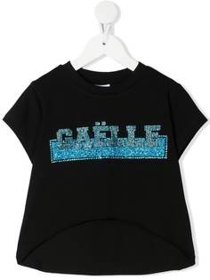 Gaelle Paris Kids футболка с логотипом и заклепками