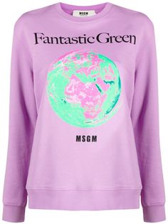 MSGM толстовка Fantastic Green с принтом