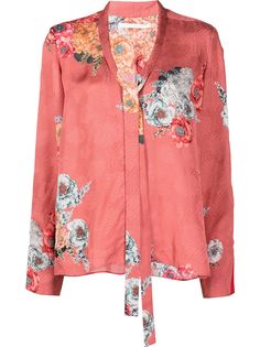 Jason Wu Collection блузка с завязками и цветочным принтом