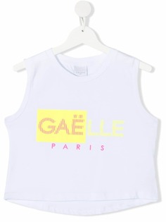 Gaelle Paris Kids топ без рукавов с логотипом