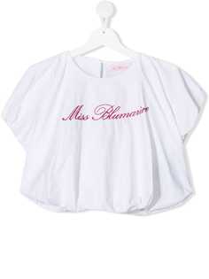 Miss Blumarine блузка с вышитым логотипом