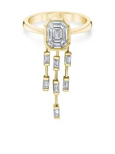 SHAY кольцо Illusion Waterfall из желтого золота с бриллиантами