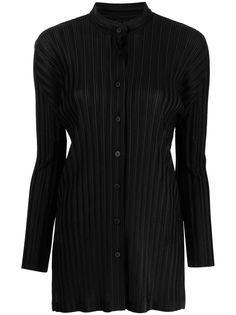 Pleats Please Issey Miyake плиссированная рубашка с длинными рукавами