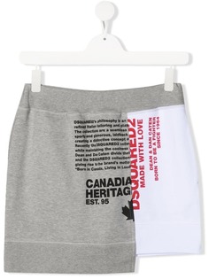 Dsquared2 Kids юбка с логотипом и разрезом