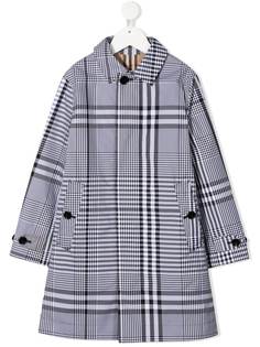 Burberry Kids двубортный бушлат в клетку