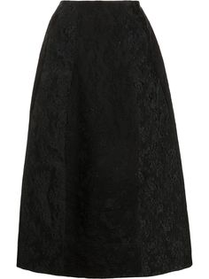 Simone Rocha юбка миди с цветочной вышивкой