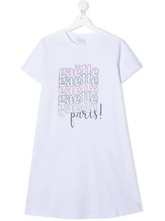 Gaelle Paris Kids футболка с логотипом и заклепками