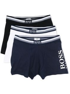 BOSS Kidswear комплект из трех пар боксеров с логотипом