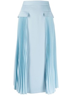 RED Valentino юбка с завышенной талией и плиссировкой