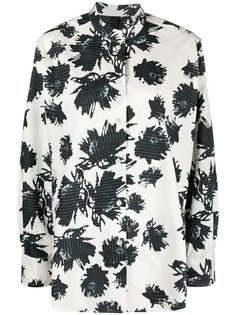 Sara Lanzi рубашка на пуговицах с принтом