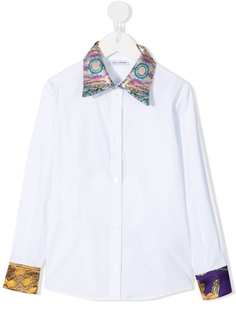 Dolce & Gabbana Kids рубашка с контрастной окантовкой