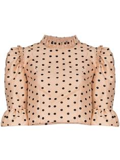 Batsheva укороченная блузка в горох