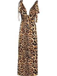 Paco Rabanne платье макси с леопардовым принтом