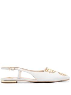 Sophia Webster туфли с ремешком на пятке и вышивкой