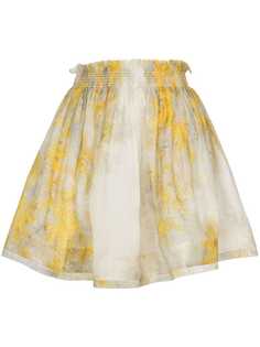 Zimmermann юбка мини Botanica Wattle с цветочным принтом