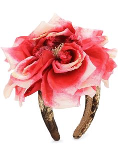 Dolce & Gabbana жаккардовый ободок с цветочной отделкой