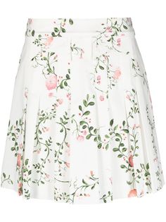 Giambattista Valli плиссированная юбка с цветочным принтом