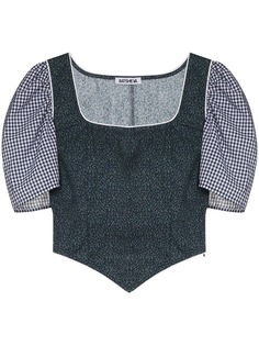 Batsheva топ с квадратным вырезом и вставками