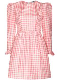 Batsheva платье мини в клетку гингем
